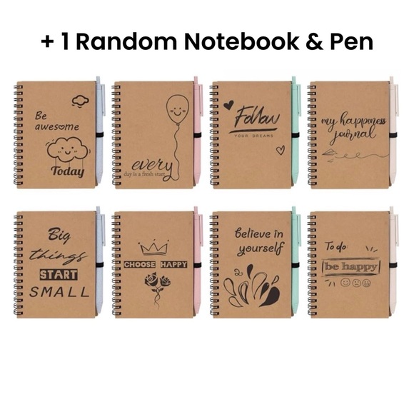 Glass Tumbler + Green Silicone Sleeve with Straw and Handle PLUS Random Notebook - Picture 2 of 2